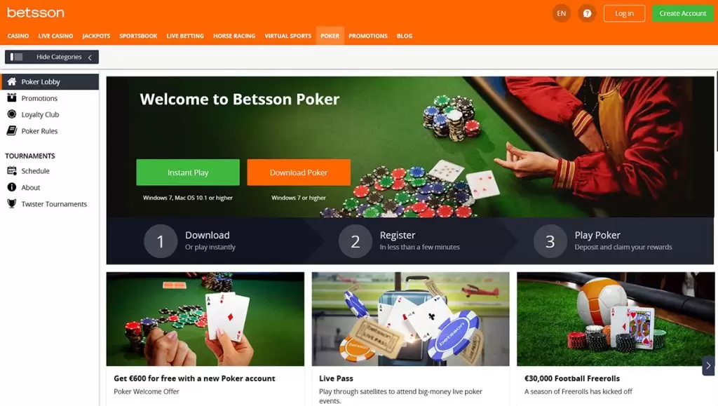 betsson poker