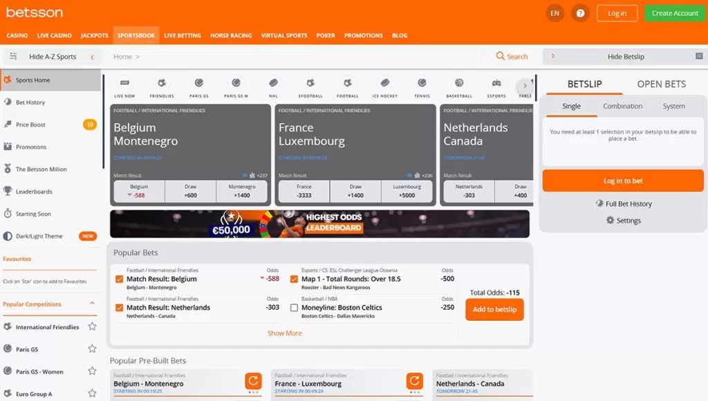 betsson sportsbook